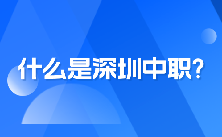 什么是深圳中職?