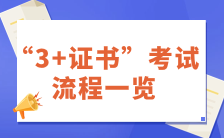 “3+證書”考試流程一覽