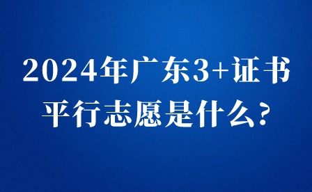 2024年廣東3+證書平行志愿是什么?