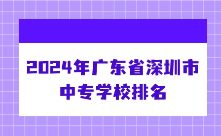 2024年廣東省深圳市中專學校排名