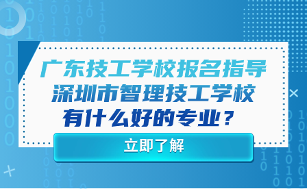 廣東技工學校報名指導:深圳市智理技工學校有什么好的專業?