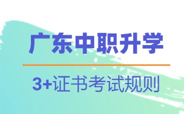 廣東中職升學：3+證書考試規則