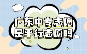 廣東中專志愿是平行志愿嗎