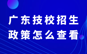 廣東技校招生政策怎么查看