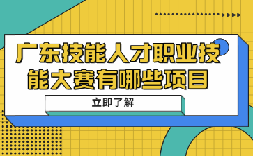 廣東技能人才職業(yè)技能大賽有哪些項目