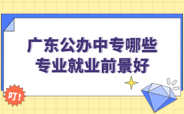 廣東公辦中專哪些專業就業前景好