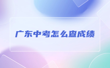 廣東中考怎么查成績